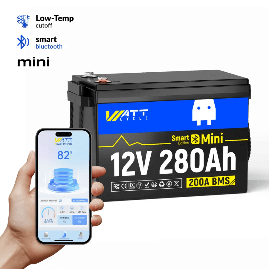 12V 280Ah MINI LiFePO4 Battery with Bluetooth